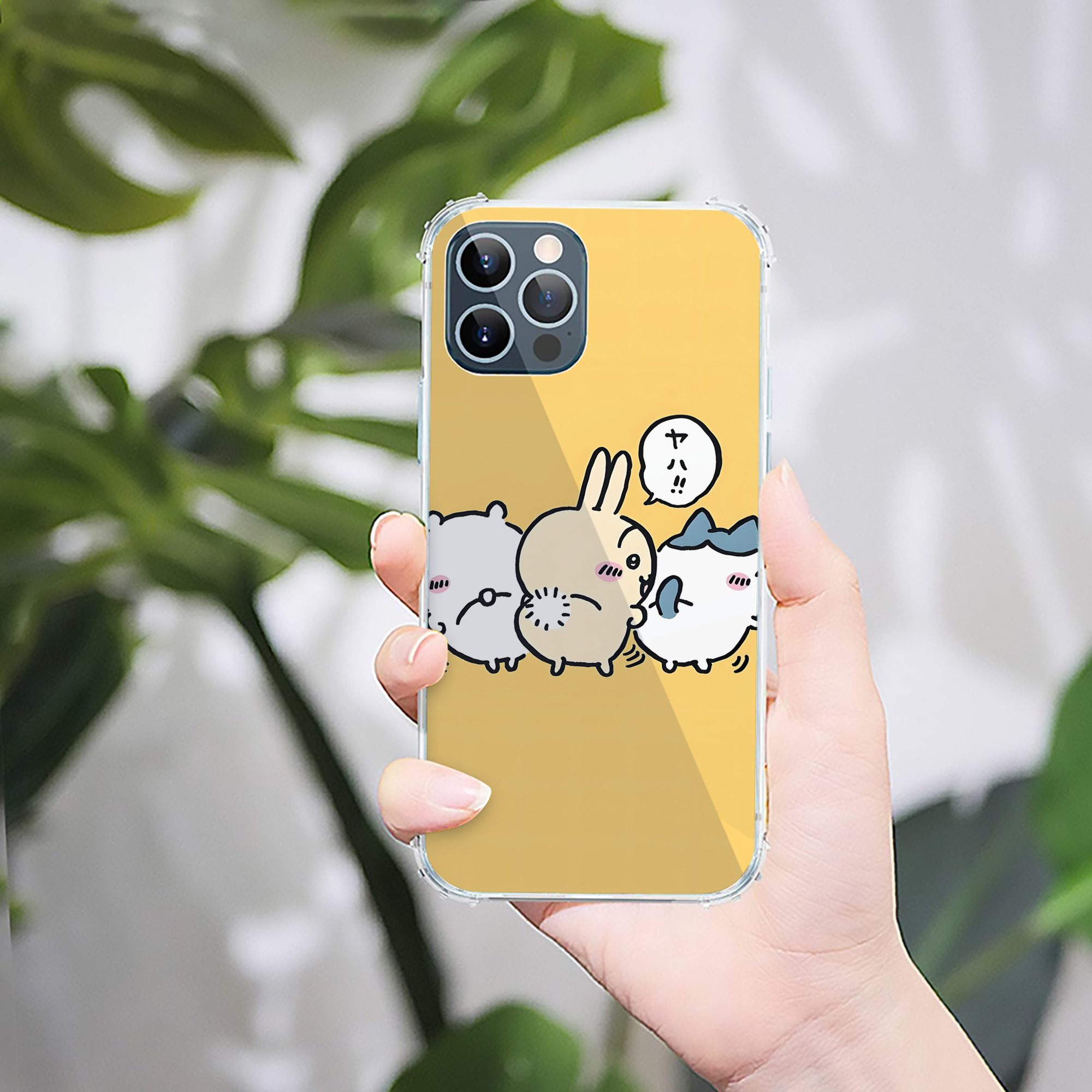 （画像用） ちいかわ Chii-kawa 【iPhone 12シリーズ対応】透明スマホケース（クリアソフトケース）